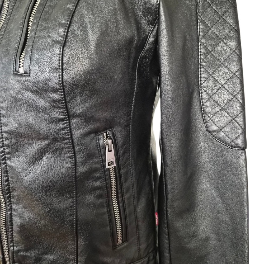 Levi's Women's Faux Leather Motocross Racer Jacket - XSmall New Without Tag - Picture 8 of 13
